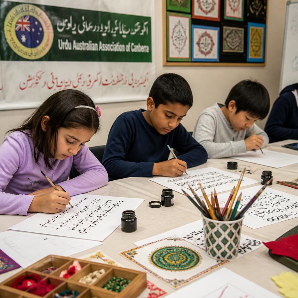 Children taking part in a PMA cultural heritage workshop